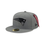 New England Patriots "Alpha Industry" Grey 59FIFTY Men's Fitted Hat