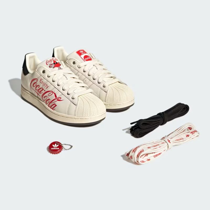 ADIDAS X COCA-COLA SUPERSTAR II SHOES (Core White / Core Black / Cream White)