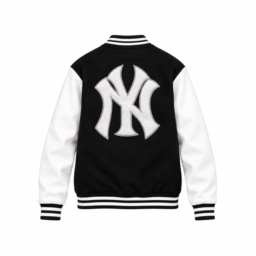 New Era Yankees Black & White Varsity Jacket