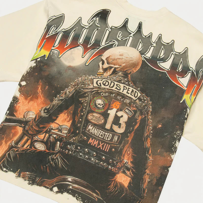 GODSPEED NEW YORK Biker Nation Tee BONE