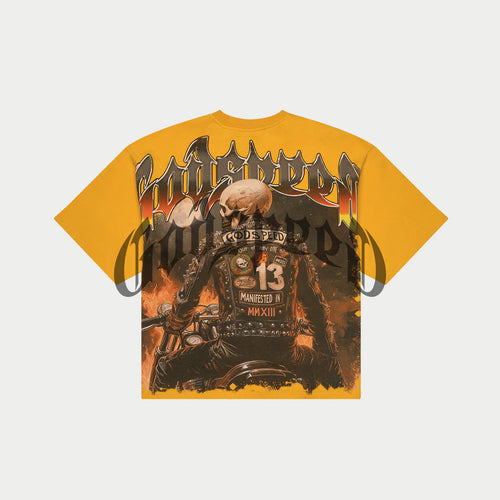 GODSPEED NEW YORK Biker Nation Tee YELLOW