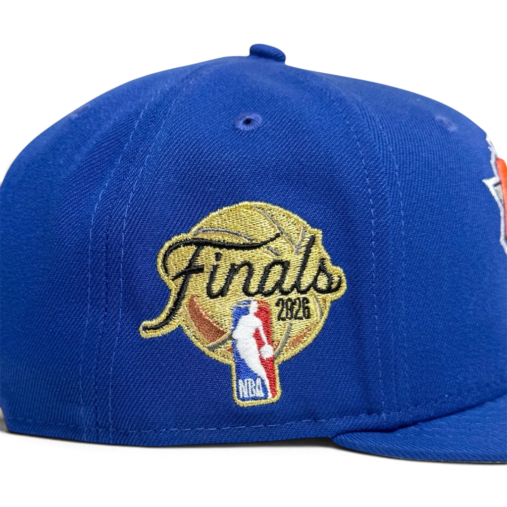New York Knicks 2026 Finals 9Fifty A-Frame Snapback Hat (Blue)