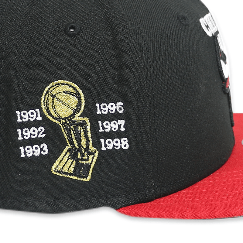Chicago Bulls "6 X Champs" Black 59FIFTY Men's Fitted Hat