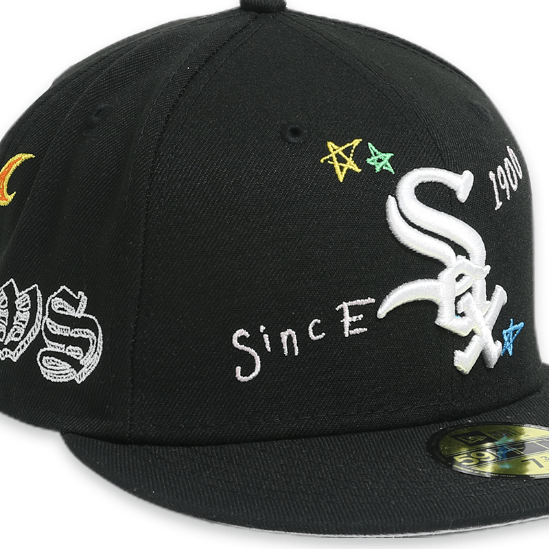 [60243719] Chicago White Sox "Scribble" Black 59FIFTY Mens Fitted Hat