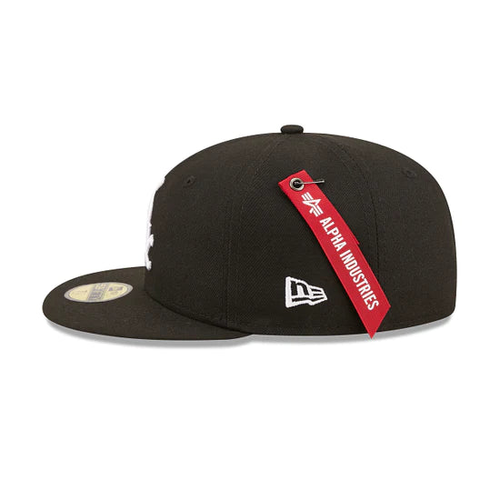 Chicago White Sox "Alpha Industry" Black 59FIFTY Men's Fitted Hat