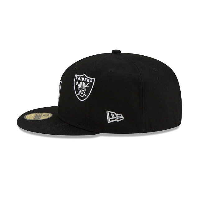 [60188515] Las Vegas Raiders "Just Don" Black NFL 59FIFTY Men's Fitted Hat