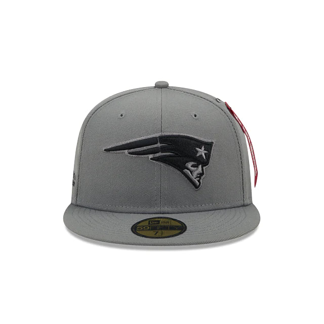 New England Patriots "Alpha Industry" Grey 59FIFTY Men's Fitted Hat