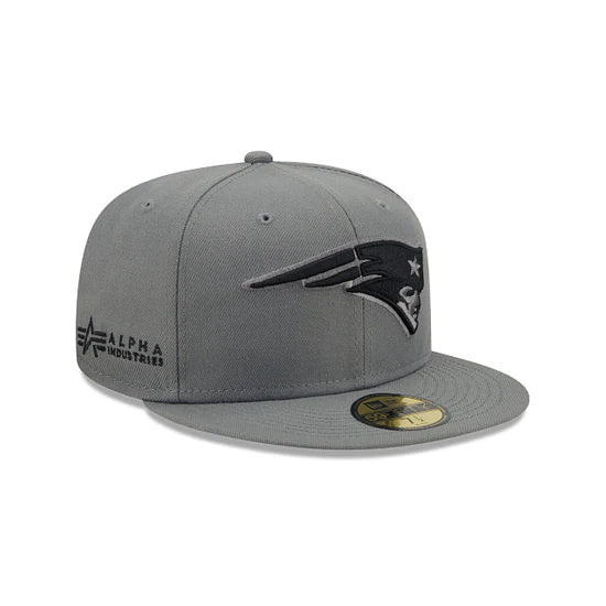 New England Patriots "Alpha Industry" Grey 59FIFTY Men's Fitted Hat