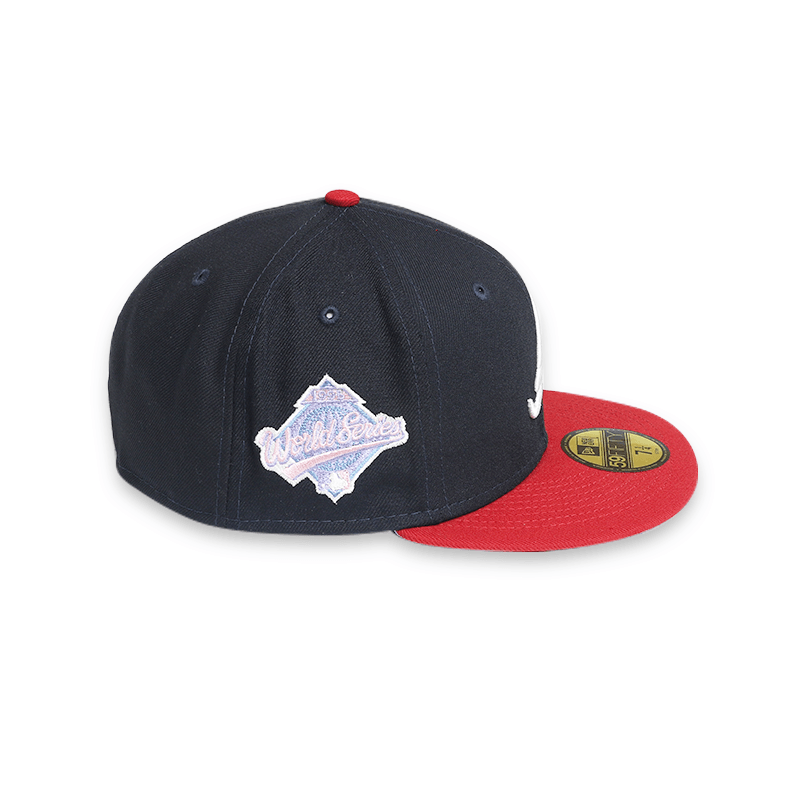Atlanta Braves 98 World Series "POP SWEAT" Navy 59FIFTY Men's Fitted Hat
