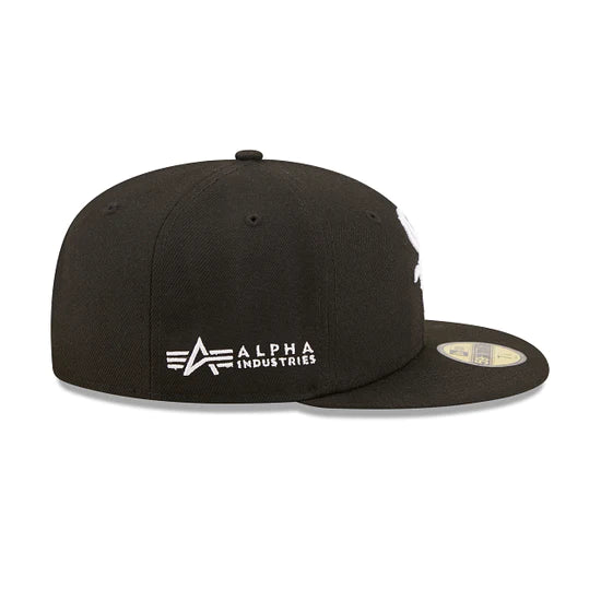 Chicago White Sox "Alpha Industry" Black 59FIFTY Men's Fitted Hat