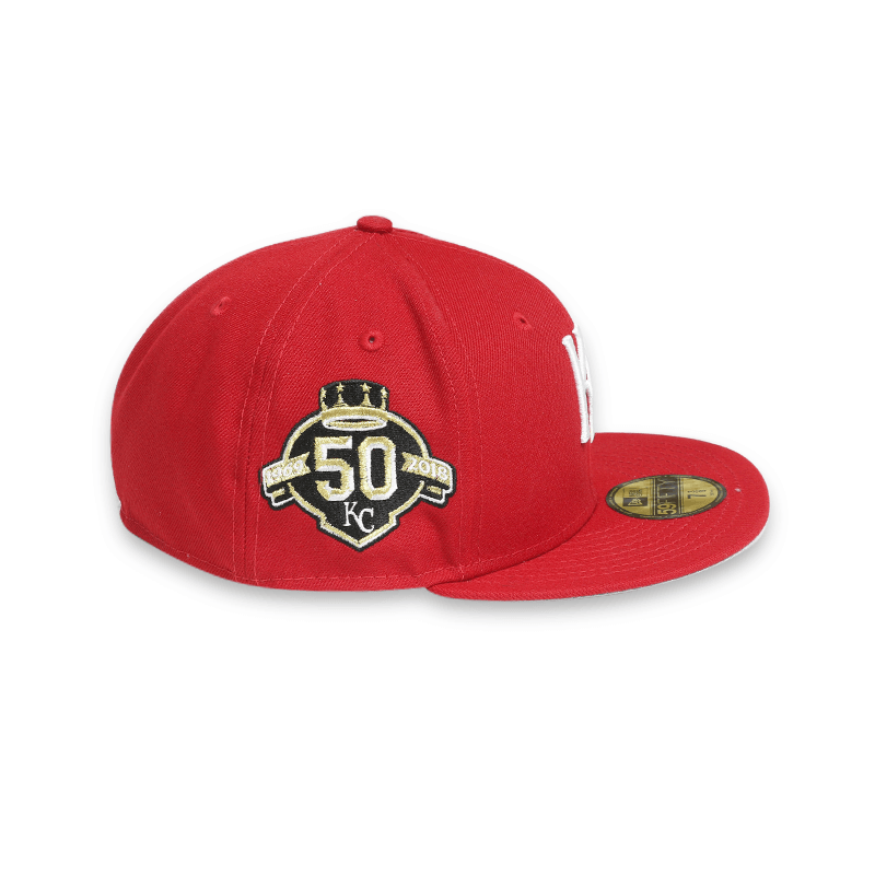 Kansas City Royals 50 Anniversary Red 59FIFTY Mens Fitted Hat