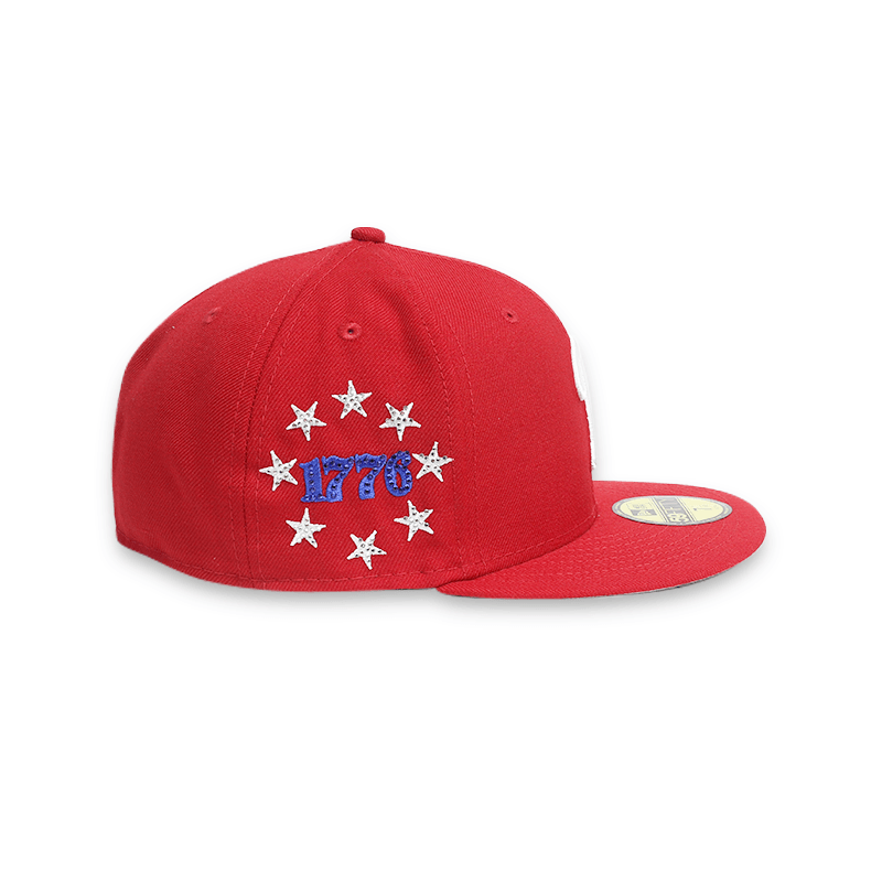Philadelphia Phillies Crystal Icons 59FIFTY Red Mens Fitted Hat